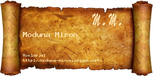 Moduna Miron névjegykártya